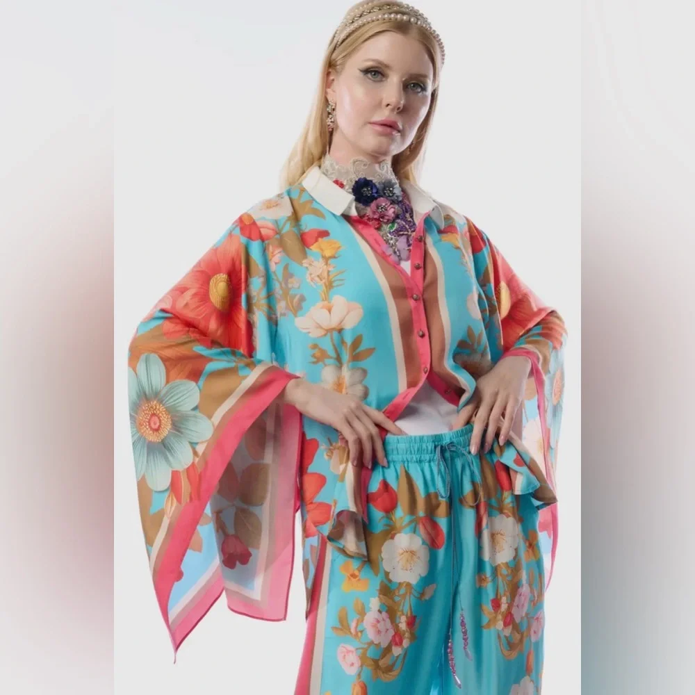 NWT‎ Aratta Floral Garden Set L Top & Pants